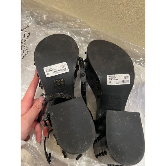 NEW Size 8 Schutz Anne Wedge Platform in Black REVOLVE MSRP $138 - Picture 8 of 10